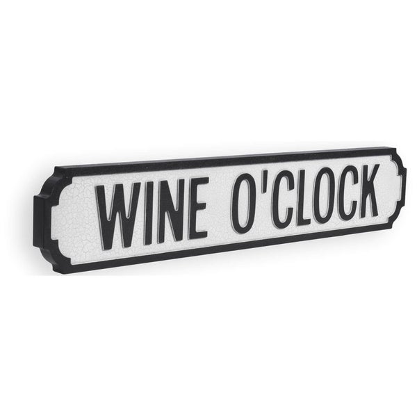 Signe en Métal Vintage Wine O'Clock - Shh Interiors