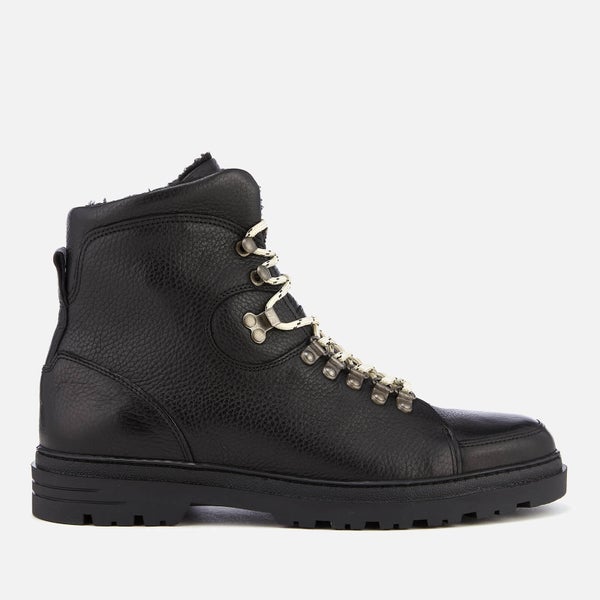Kurt Geiger London Men's Amber Leather Hiker Style Boots - Black
