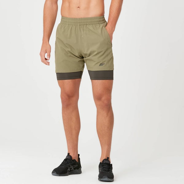 MP Men's Power Shorts - Light Olive - L