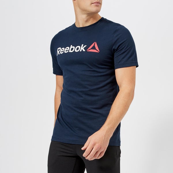 Reebok Men's Linear Short Sleeve T-Shirt - Navy