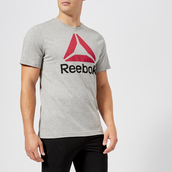 Reebok Men's Stacked Short Sleeve T-Shirt - Grey