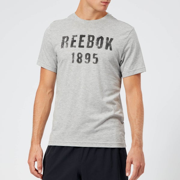 Reebok Men's 1895 Short Sleeve T-Shirt - Med Grey Heather