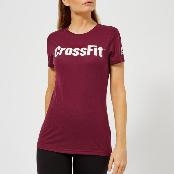 Reebok Women's CrossFit Speedwich Short Sleeve T-Shirt - Rustic Wine