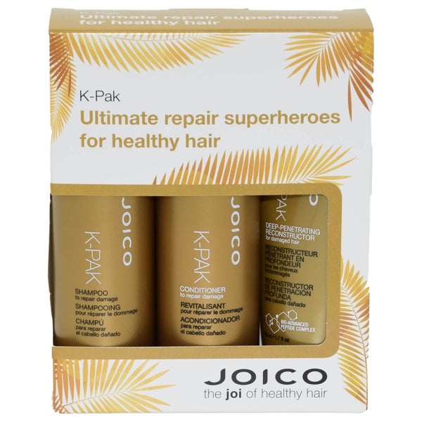 Joico K-Pak Trio Travel Set - Shampoo 50ml & Conditioner 50ml & Deep Penetrating Reconstructor 50ml