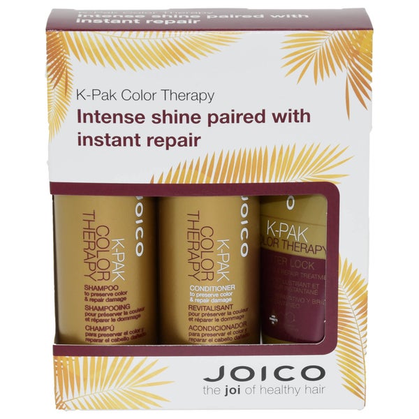 Conjunto de Viagem de Trio K-Pak Color Therapy da Joico: Shampoo 50 ml & Condicionador 50 ml & Tratamento Luster Lock 50 ml