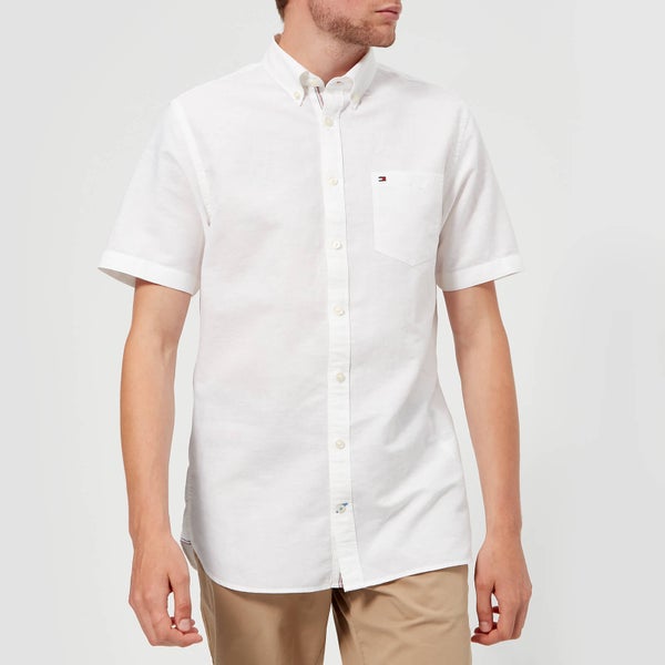 Tommy Hilfiger Men's Engineered Short Sleeve Shirt - Bright White