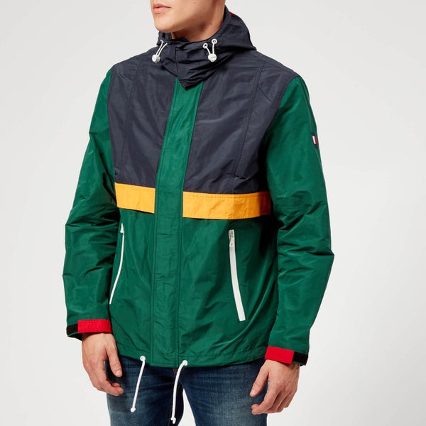 Tommy Hilfiger Men's Color Block Full Zip Jacket - Forest Biome