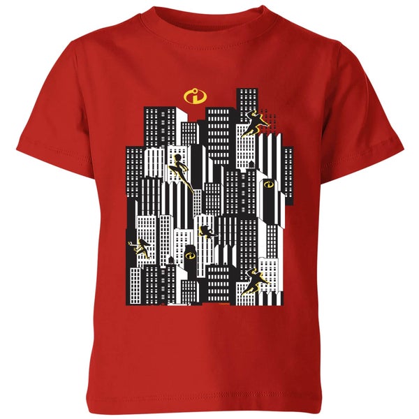 T-Shirt Enfant Les Indestructibles 2 Skyline - Rouge