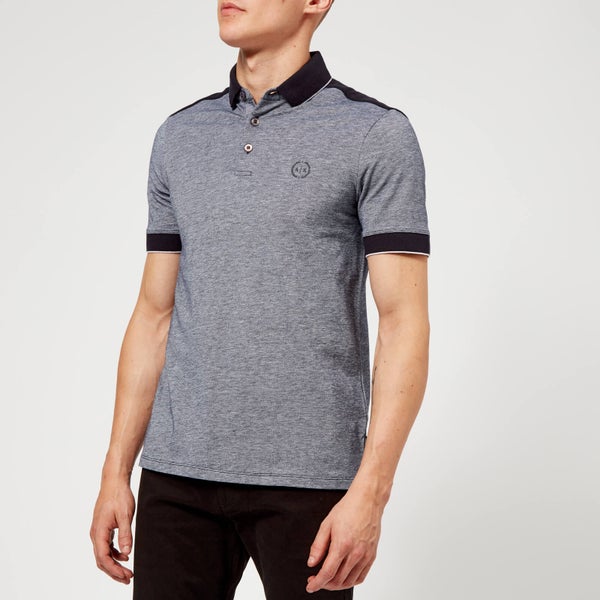 Armani Exchange Men's Panelled Slim Polo Shirt - Navy