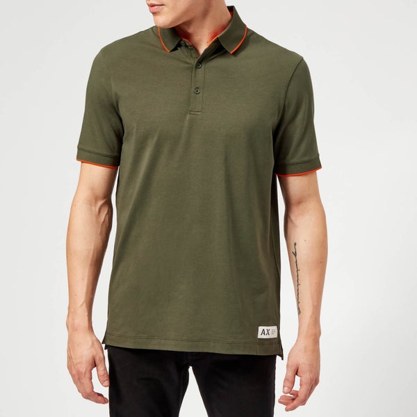Armani Exchange Men's Back Logo Polo Shirt - Green