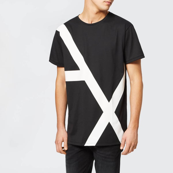 Armani Exchange Men's Loose Fit Large Logo T-Shirt - Black