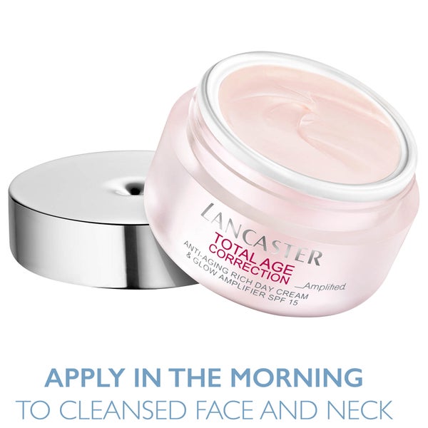 Lancaster Total Age Correction Amplified Anti-Ageing Rich Day Cream and Glow Amplifier SPF15 50ml