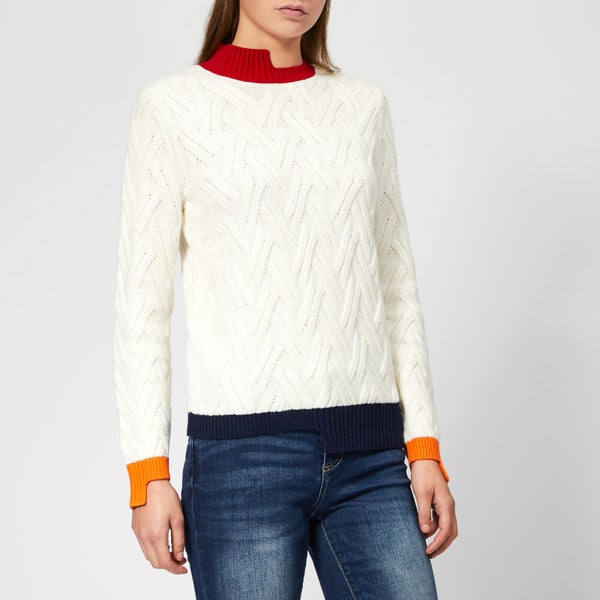 Armani Exchange Women's Knitted Pullover Jumper - Martini/Bloody/Belli