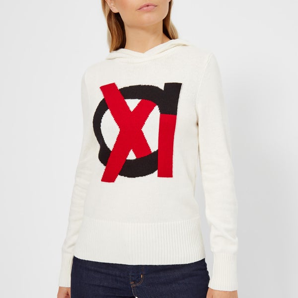 Armani Exchange Women's Knitted Hooded Jumper - Martini
