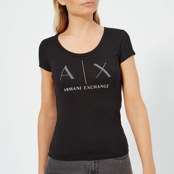 Armani Exchange Women's AX Logo T-Shirt - Black