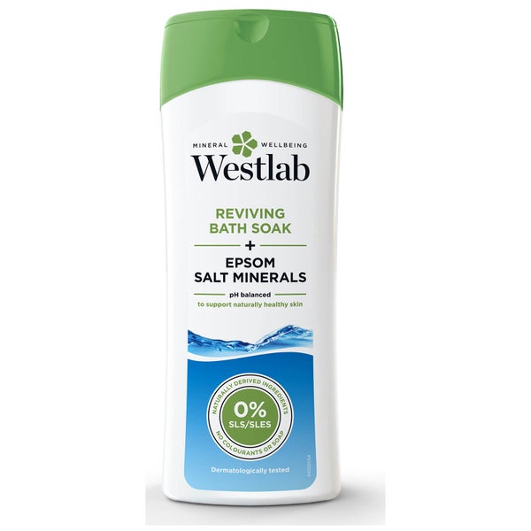 Sales de baño revitalizantes con sales minerales Epsom de Westlab 400 ml