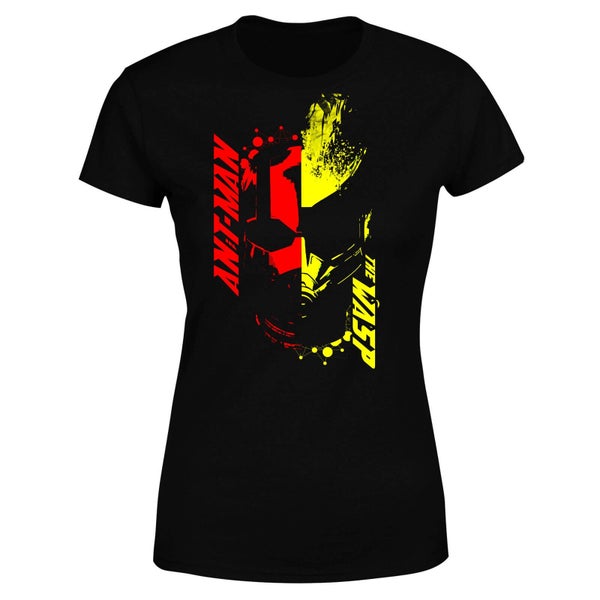 T-Shirt Femme Ant-Man et la guêpe - Visage Double - Noir