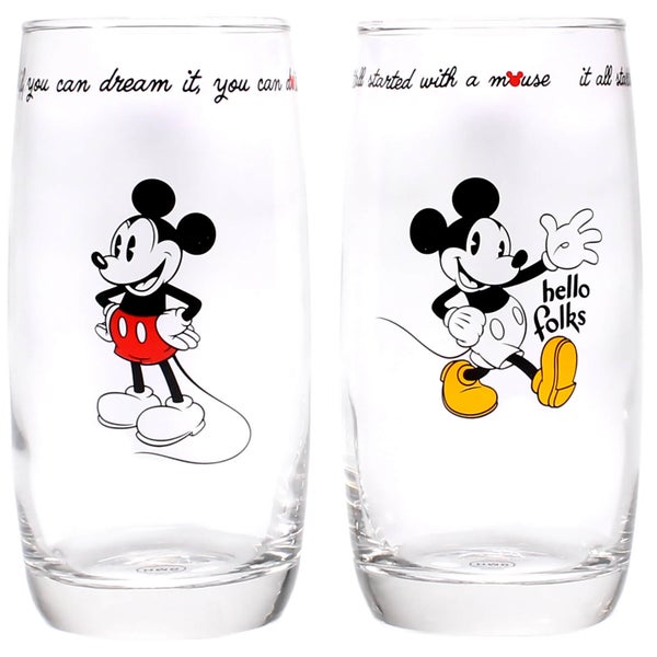 Mickey Mouse Glasses Set of 2