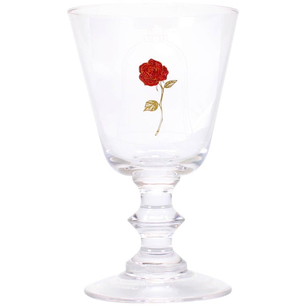 Beauty & The Beast Glass Goblet - Rose
