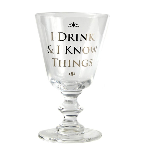 Game Of Thrones Weinglas (I Drink And Know Things)