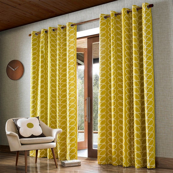 Orla Kiely Linear Stem Curtains - Dandelion