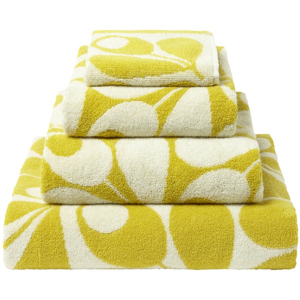 Orla Kiely Acorn Cup Towels - Dandelion (Pack of 2)