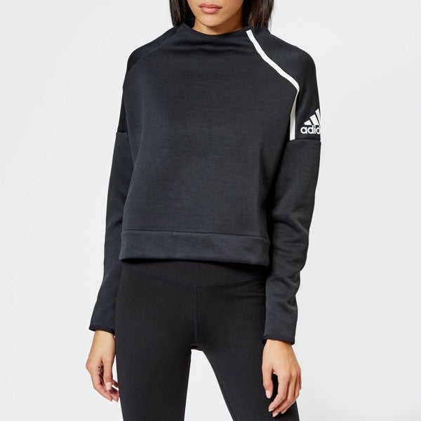 adidas Women's ZNE Crew Neck Sweatshirt - Heather/Black