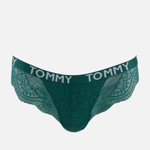 Tommy Hilfiger Women's Brazilian Lace Panties - Green