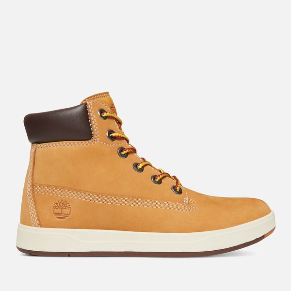 Timberland Kids' Davis Square 6 Inch Leather Boots - Wheat