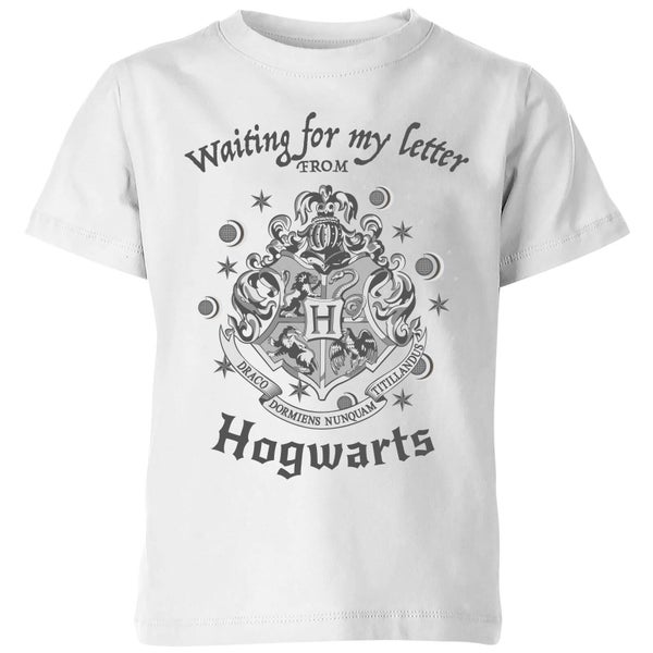 T-Shirt Enfant J'attends Ma Lettre de Poudlard - Harry Potter - Blanc