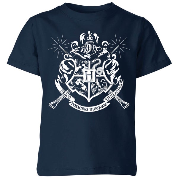 T-Shirt Enfant Emblèmes des Maisons de Poudlard - Harry Potter - Bleu Marine