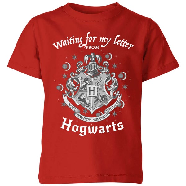 T-Shirt Enfant J'attends Ma Lettre de Poudlard - Harry Potter - Rouge