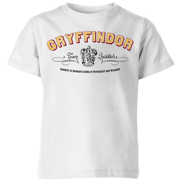 Harry Potter Gryffindor Team Quidditch Kinder T-shirt - Wit