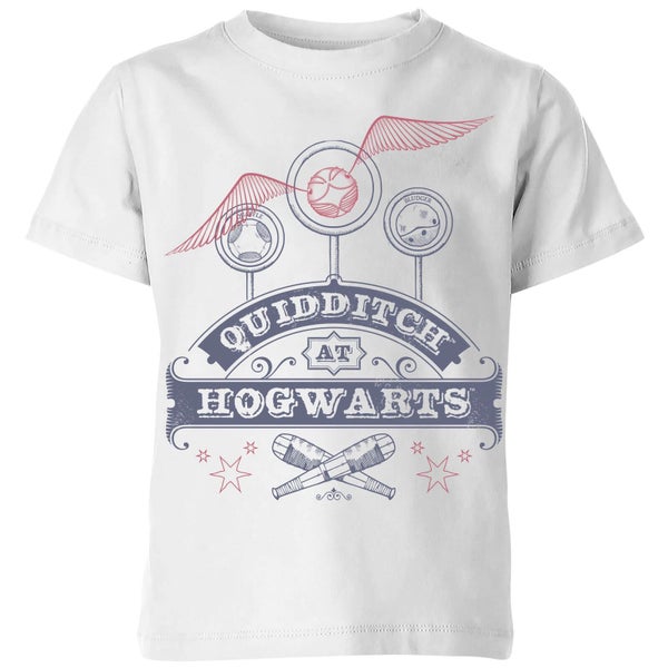 T-Shirt Enfant Quidditch à Poudlard - Harry Potter - Blanc
