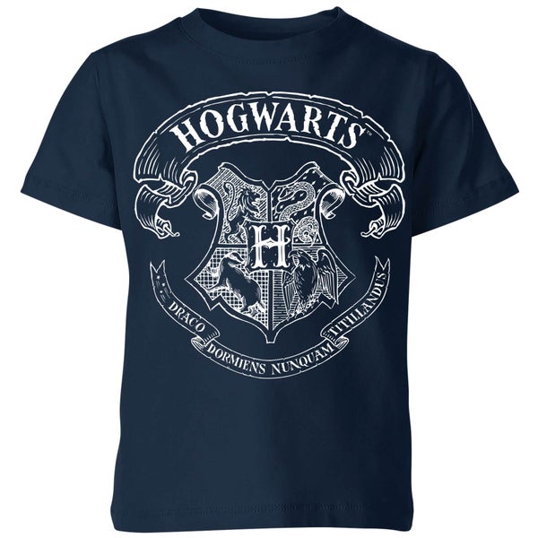 T-Shirt Enfant Blason de Poudlard - Harry Potter - Bleu Marine