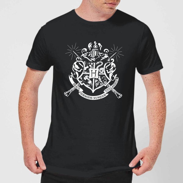Harry Potter Hogwarts House Crest Herren T-Shirt - Schwarz