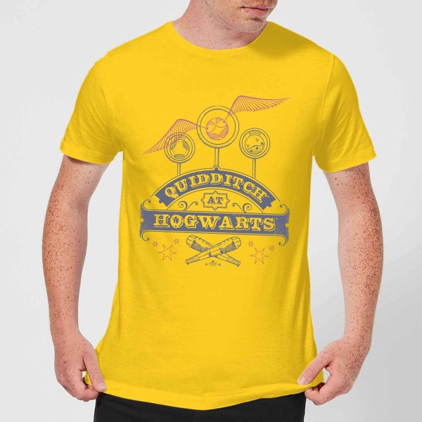 Harry Potter Quidditch At Hogwarts Herren T-Shirt - Gelb