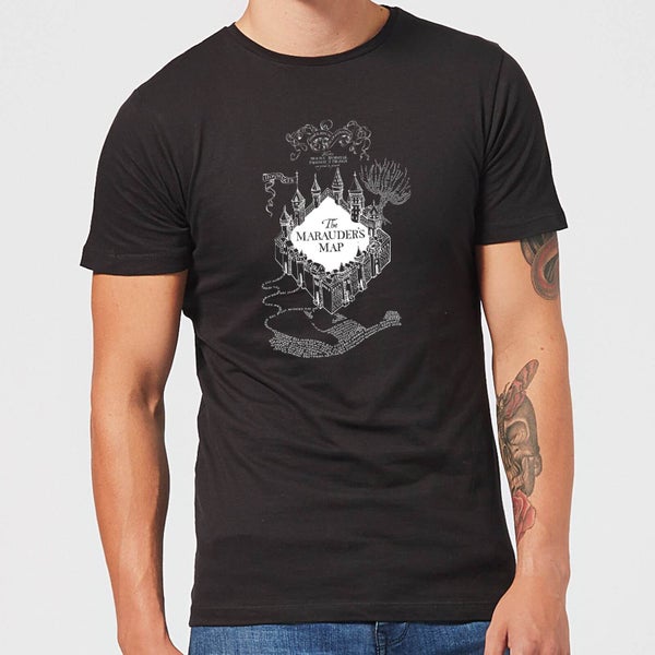 T-Shirt Homme Carte du Maraudeur - Harry Potter - Noir