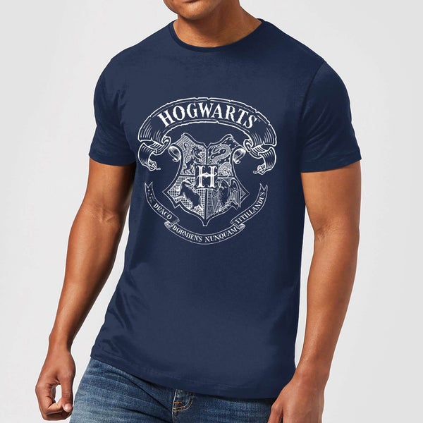 Harry Potter Hogwarts Crest Men's T-Shirt - Navy