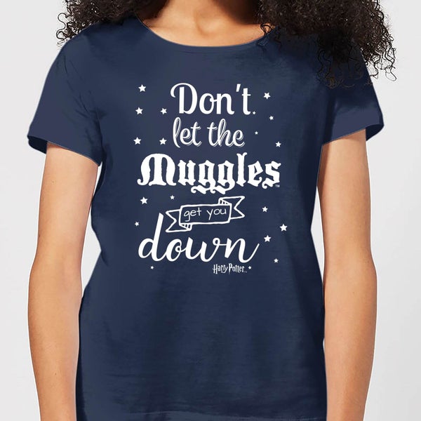 T-Shirt Femme Ne te Laisse pas Faire par les Modus - Harry Potter - Bleu Marine