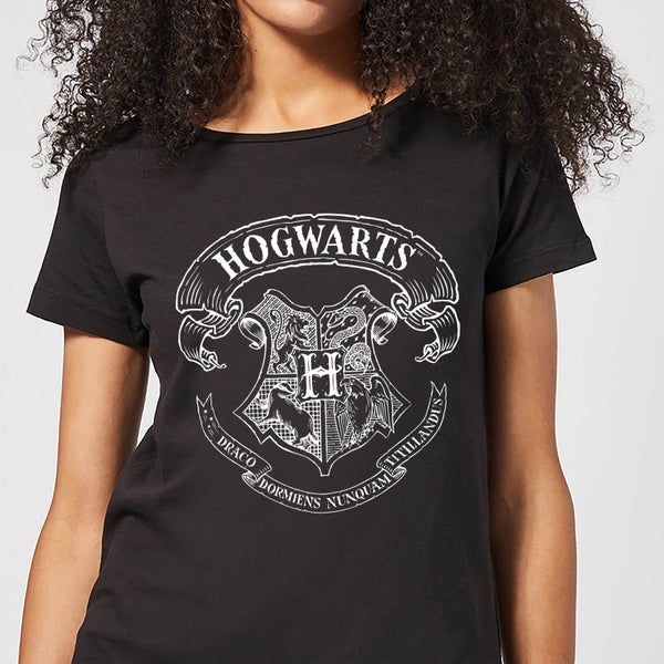 T-Shirt Femme Blason de Poudlard - Harry Potter - Noir
