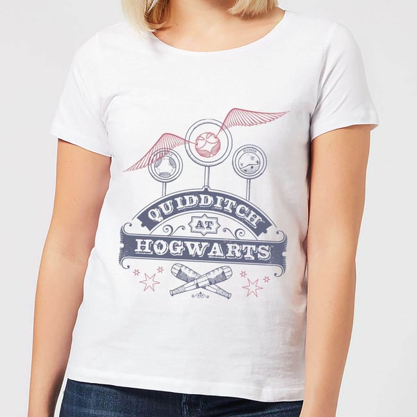 Harry Potter Quidditch at Hogwarts Dames T-shirt - Wit