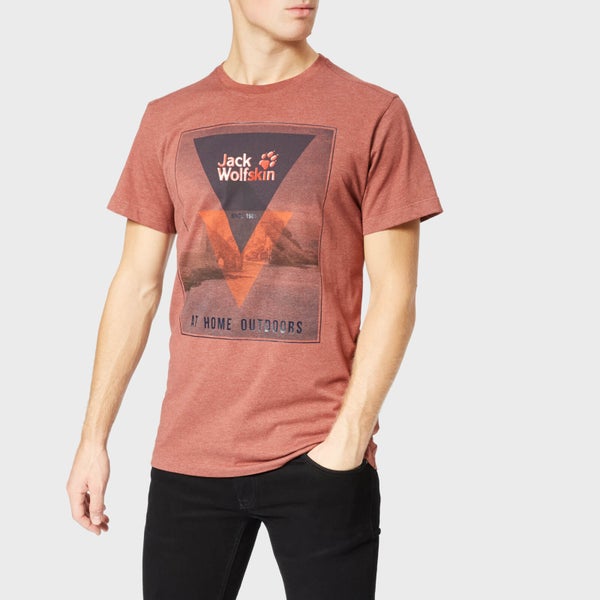 Jack Wolfskin Men's Mountain Short Sleeve T-Shirt - Redwood