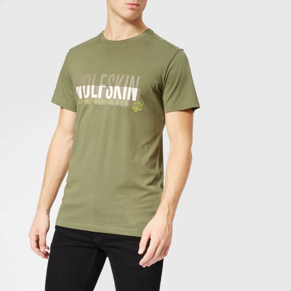 Jack Wolfskin Men's Slogan Short Sleeve T-Shirt - Woodland Green