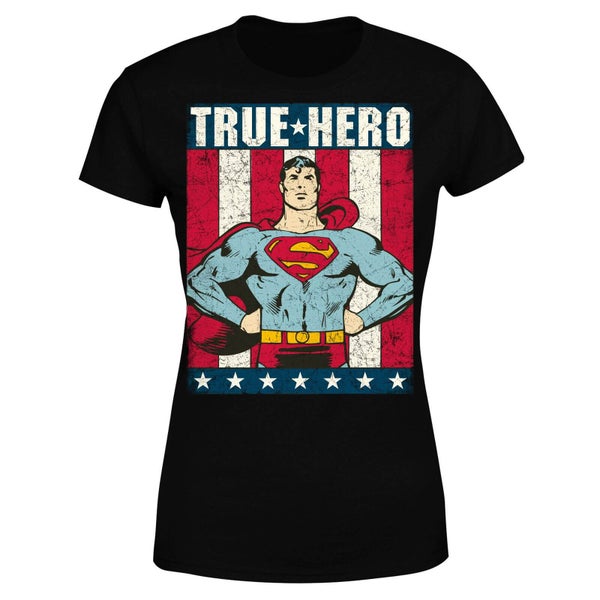 T-Shirt Femme Superman True Hero DC Originals - Noir