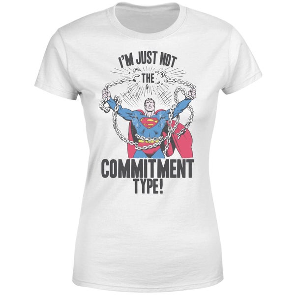 DC Originals Superman Commitment Type Women's T-Shirt - White