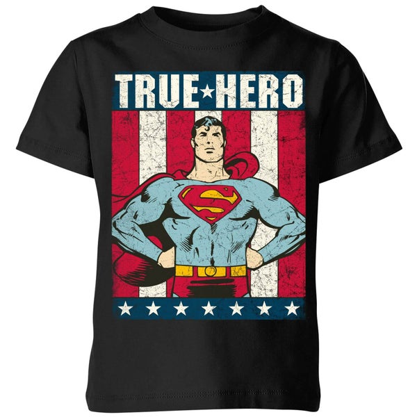 T-Shirt Enfant Superman True Hero DC Originals - Noir