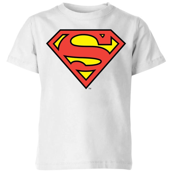 DC Originals Official Superman Shield Kids' T-Shirt - White