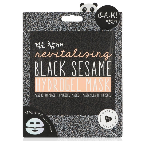 Oh K! Black Sesame Hydrogel Mask głęboko nawilżająca hydrożelowa maseczka do twarzy 23 ml