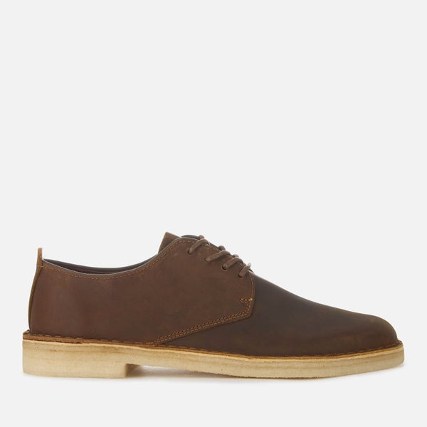 Clarks Originals Men's Desert London Leather Derby Shoes - Beeswax